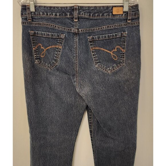 Bandolino Mandie Straight Leg Jeans Mid-Rise Dark Wash Blue Womens Size 12 EUC - Picture 5 of 12